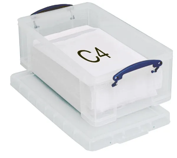 Really Useful Boxes 12C, Lager boks, Gjennomsiktig, Rektangulær, Polypropylen (PP), Monokromatisk, 12 l