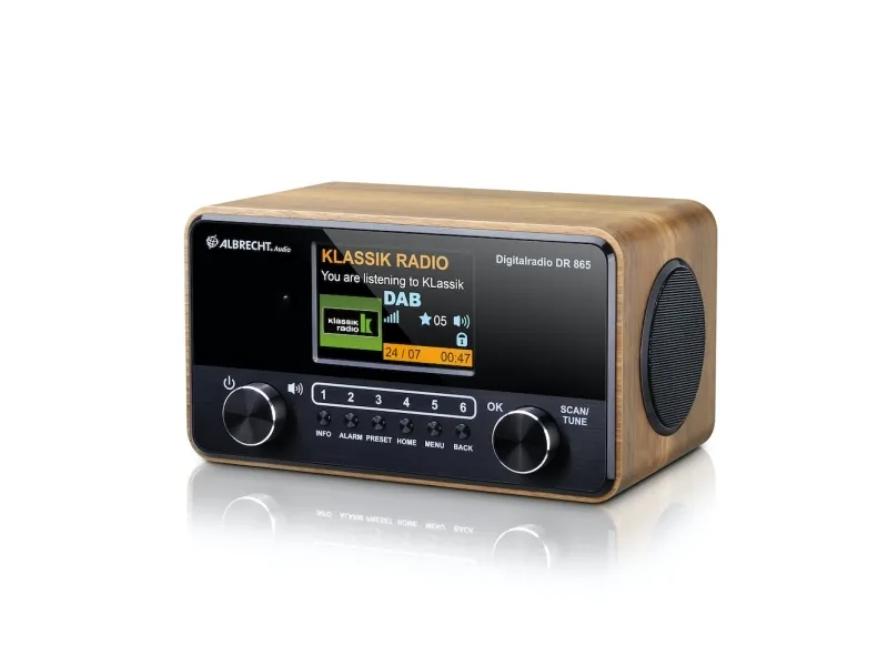 Albrecht DR 865, Bærbar, Digitalt, DAB+, FM, 14 W, TFT, 10,2 cm (4)