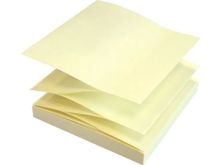 Z-notes Q-line Stick'N gul 76x76mm 100blad 12stk/pakning