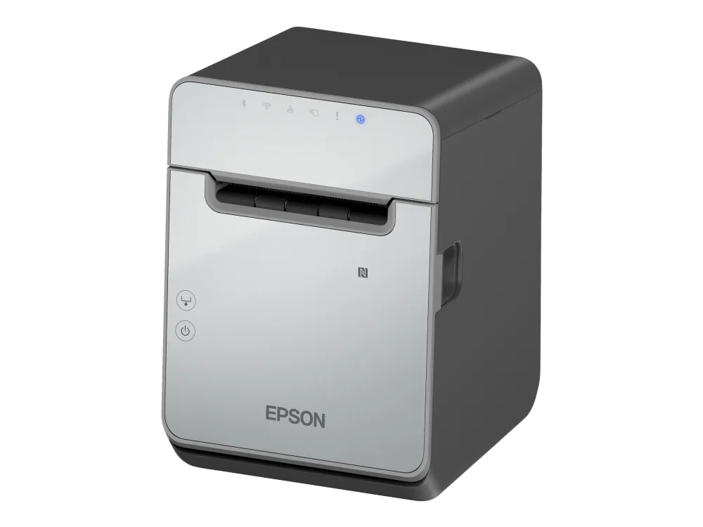 Epson TM L100 (111) - Kvitteringsskriver - termolinje - Rull (8 cm) - 203 x 203 dpi - inntil 170 mm/sek - USB 2.0, USB 2.0 vert, Gigabit LAN - svart