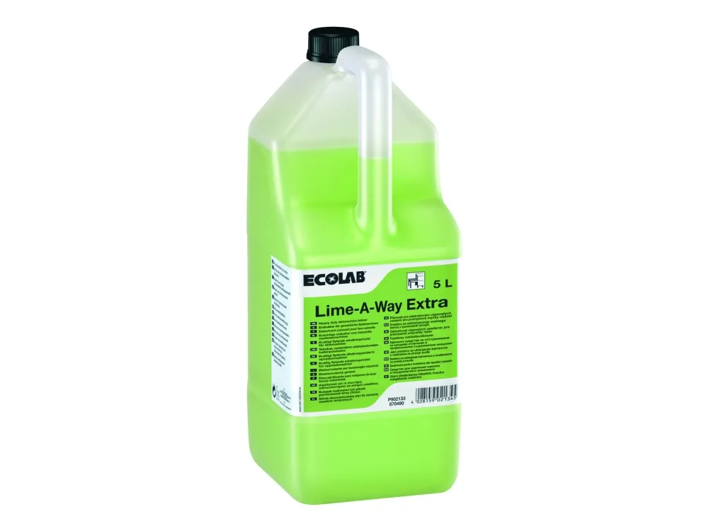 ECOLAB Lime-A-Way Extra - Anti-forkalkning - væske - jerrykanne - 5 L - profesjonell - maskin klar - konsentrert - grønn (en pakke 2)