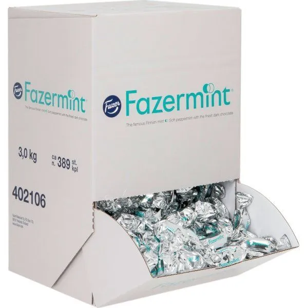 Fazermint Chokolade 3000g - i borddisplay