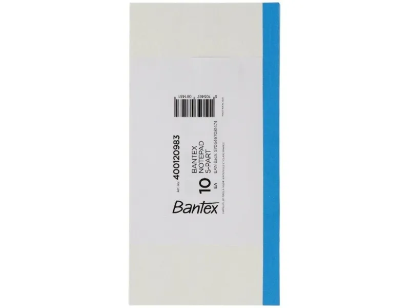 Telefonblok, Bantex, 5-section, hvid 120x240mm, 60g/m2 - (10 stk.)