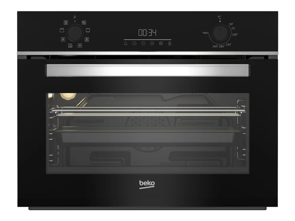 Beko BBCM13300X - Ovn - innebygd - fordypning - bredde: 56 cm - dybde: 55 cm - høyde: 45 cm - med selvrens - Klasse A - rustfritt stål
