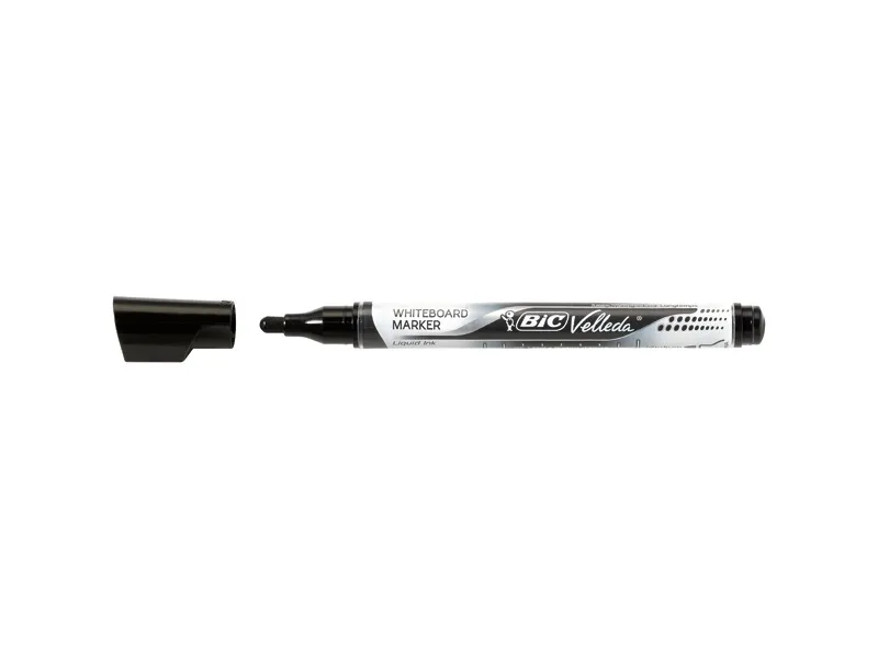 BIC VELLEDA - Markør - ikke-permanent - for whiteboard - svart - alkoholbasert blekk - 2.2 mm - medium (en pakke 12)