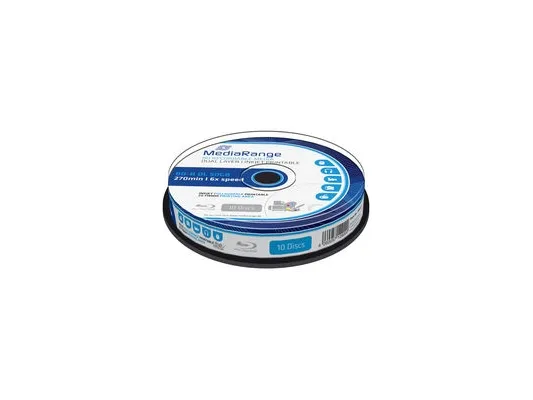 MediaRange Inkjet Fullsurface-Printable - 10 x BD-R DL - 50 GB (270 min) 6x - hvit - blekkstråleskrivbar overflate - spindel