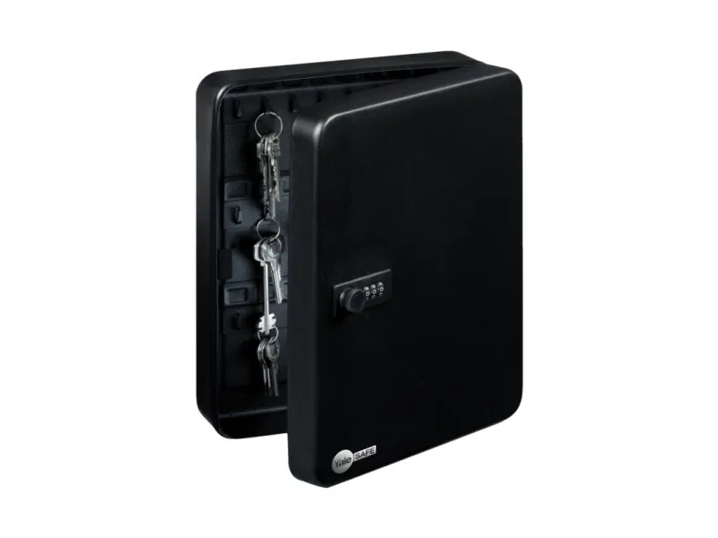 Yale YKB/540/CB2, Veggmonterbar safe, Sort, Kode, Nøkkel, Metall, Vegg, Nøkkel