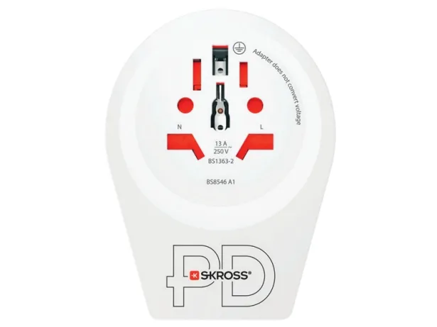 SKROSS World to Europe USB AC20PD – Adapter for strømkontakt – type F/E (M)