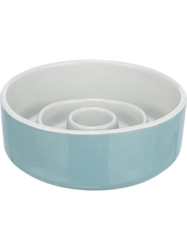 Trixie Slow Feeding Ceramic Bowl 0.9 l/ø 17 cm grey/blue