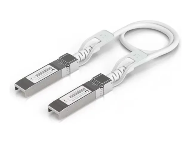 Ubiquiti UniFi - Direkte 25GBase-koblingskabel - SFP28 (hann) til SFP28 (hann) - 30 cm - 4.5 mm - hvit