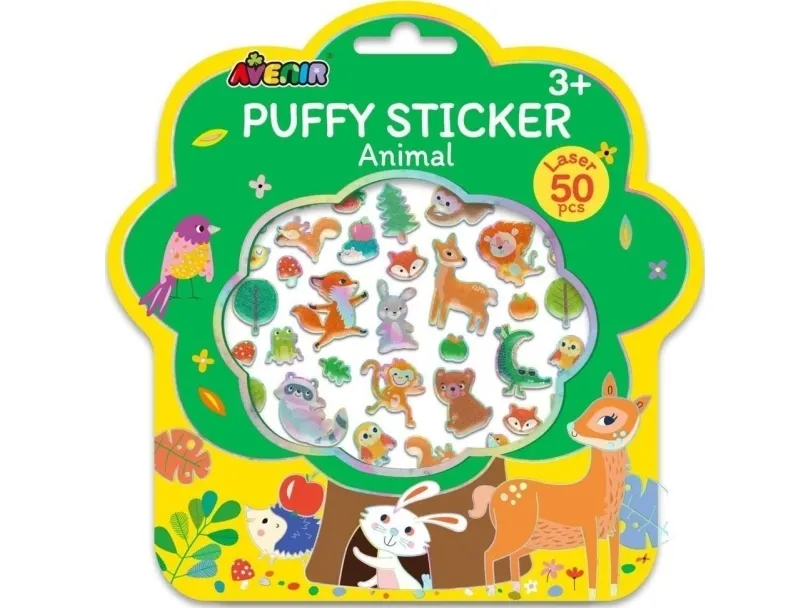 Fluffy 3D Animals Avenir-klistremerker