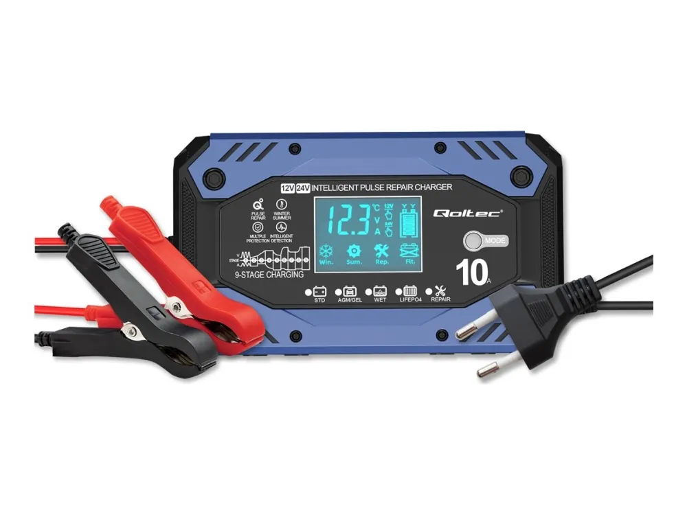 Qoltec batterilader - 12 / 24 V