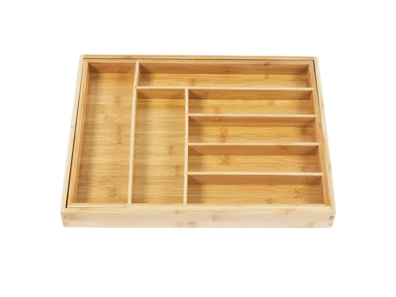 GreenBlue uttrekkbar bambus bestikkorganisator 325-500x430x45 mm (GB379)