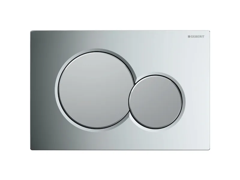 Geberit Sigma 01 betjeningsplade i blank/mat krom