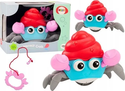 LeanToys plysjkrabbe som går, fargerik interaktiv