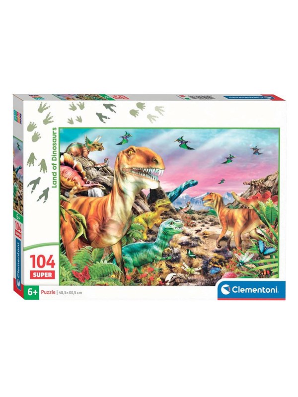 Clementoni Jigsaw Puzzle Super Color Land of Dinosaurs 104pcs.