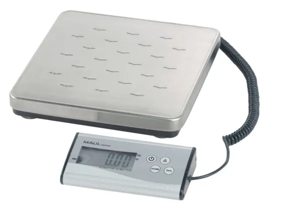 MAUL Cargo elektronisk pakkevekt 120 kg, med 50 g intervall, rustfritt stål, digital