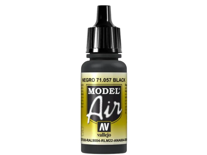 Vallejo 71.057, 17 ml, Sort, Matte, Flaske