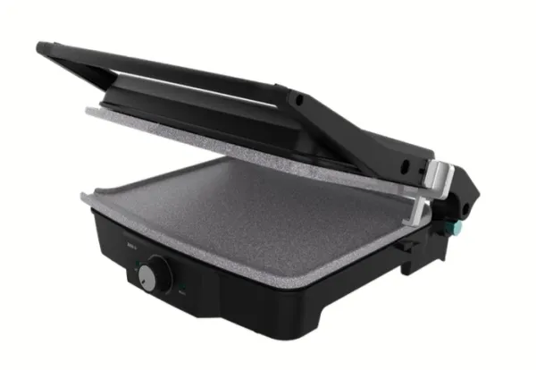 Cecotec 03193, Sort, Rustfritt stål, Rektangulær, Rotasjon, Griddle, 297 x 235 mm, Stein