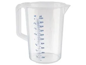 Målekande 2 liter med hank Ø150xH205 mm Polypropylen