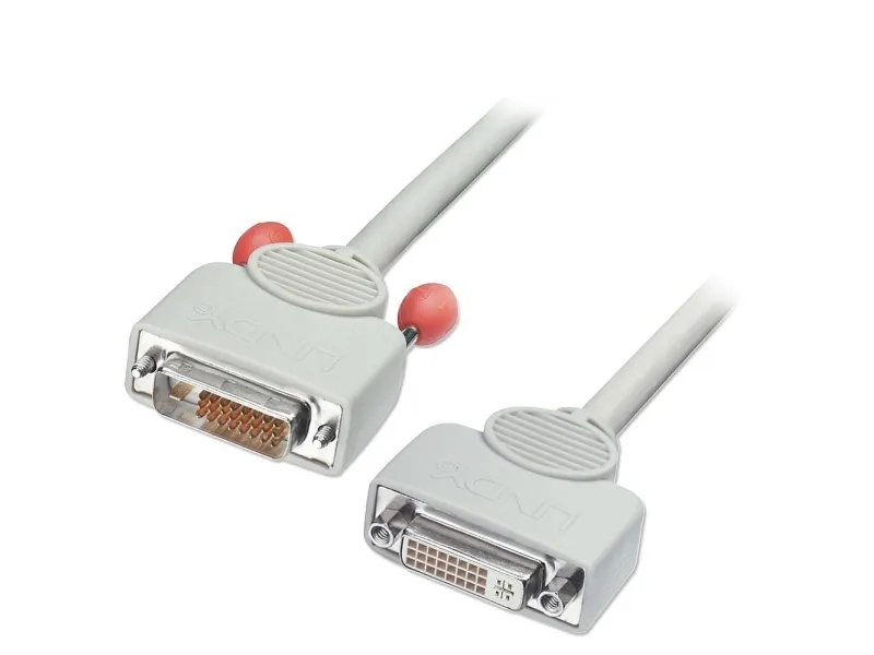 Lindy DVI-D/DVI-D 0.5m, 0,5 m, DVI-D, DVI-D, Hankjønn, Hunkjønn, Grå