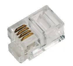 LogiLink RJ10, RJ10, Gjennomsiktig, Gull, RoHS, 100 stykker