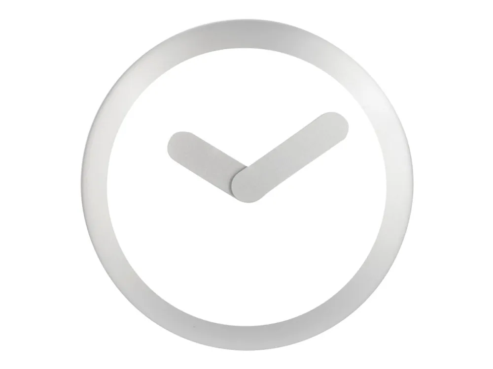 Nextime Focus - Klokke - kvarts - veggmonterbar - 25 cm - sølv