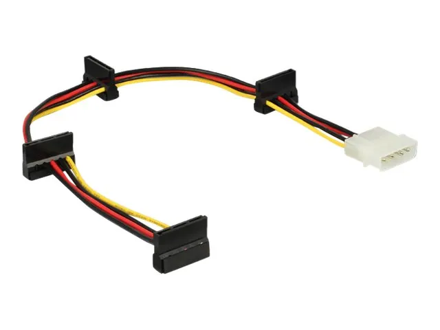 Delock - Strømadapter - 4-pin intern strøm (P) til SATA-strøm (R) - 40 cm - multifarge