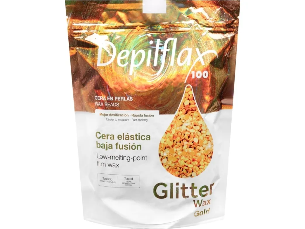 Depilator Activeshop Depilflax 100 elastisk depileringsvoks med lav smeltetemperatur perlegull 1000 g