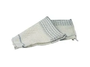 Gulvklut vaffelvevd 50x50 cm Öko-tex med forsterkning Hvit/Blå ubleket, 1 stk