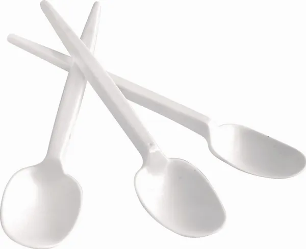 Office Products Teskje i plast 12 cm hvit (100)