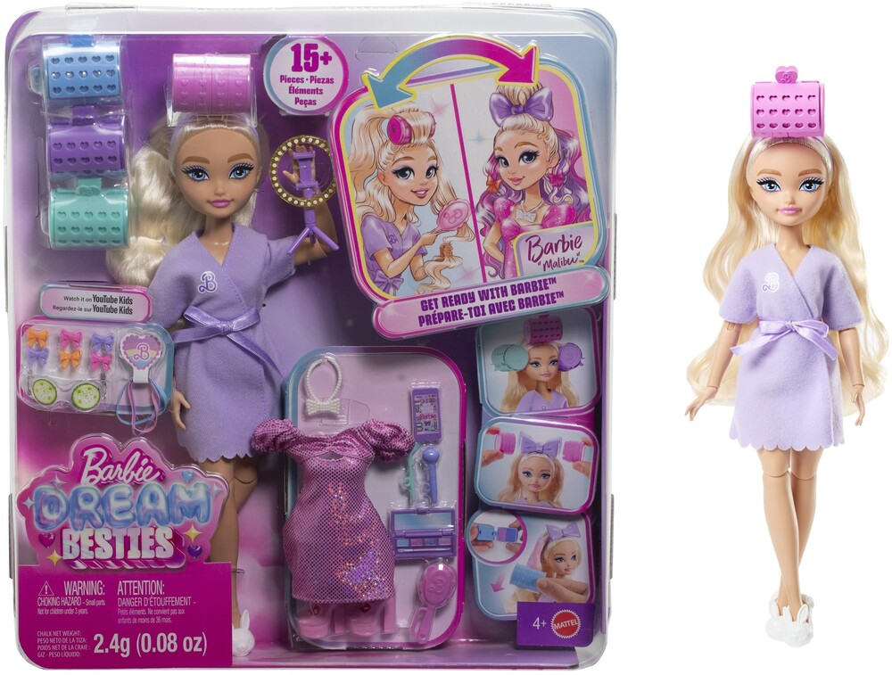 Barbie Mattel Dream Besties Malibu dukke + stylingtilbehør (JGG38)
