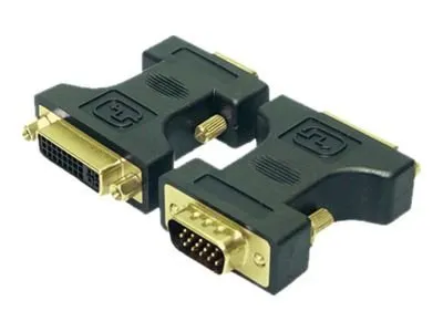 LogiLink AD0002, VGA, DVI-I, Sort