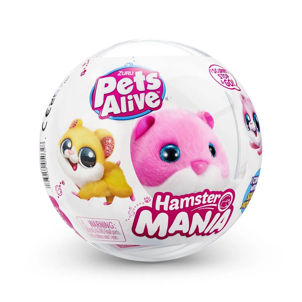 ZURU Pets Alive - Hamster Mania, lekefigur, assorterte varer, 1 figur