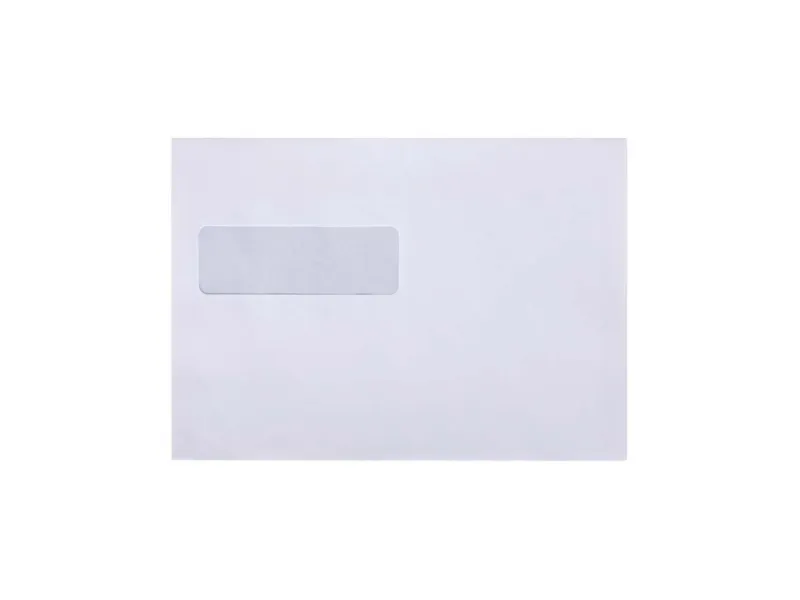 BONG Mailman - Konvolutt - International C5 (162 x 229 mm) - lommebok - åpen side - selvklebende (Peel & Seal) - 1 vindu - utskrivbar - fargekantforing - hvit - pakke av 500