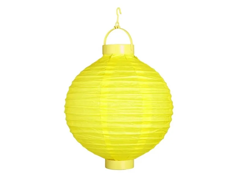 Gul LED-papirlampe, 30 cm