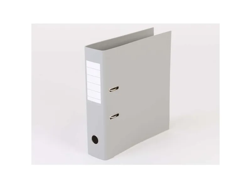 Brevordner, Q-Line grå, Metalskinne, 75mm, 210x297mm antal ringe: 2 - (10 stk.)