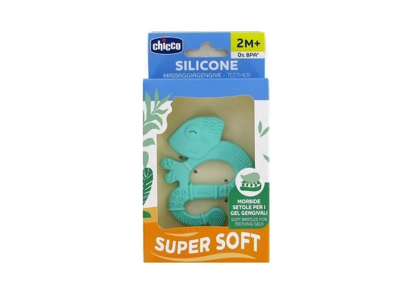 CHICCO_Lizard myk silikonbiter 2m+ Gutt