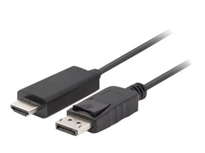 Lanberg - Adapterkabel - DisplayPort hann til HDMI hann - 1 m - dobbeltisolert - svart