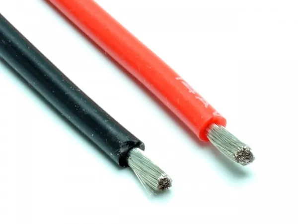 PICHLER C2878, 1 m, 4 mm², Svart, Rød, 2 stykker