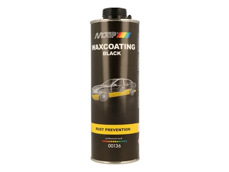 Motip sort rustbeskytter, voks 1000 ml.