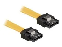 Delock Cable SATA - SATA-kabel - Serial ATA 150/300/600 - SATA (hunn) til SATA (hunn) - 50 cm - låst, rett kontakt - gul