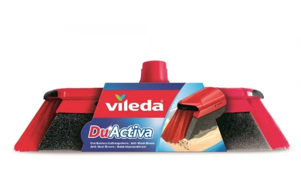 Vileda 151221, Innendørs, Sort, Grå, Rød, Myk/hard bust, Polyetylentereftalat (PET), Gummi, 1 stykker, 340 mm