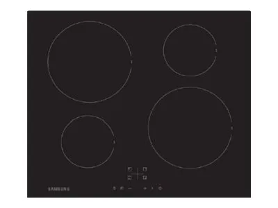 Samsung NZ64M3NM1BB - Induksjonskomfyrtopp - 4 plater - Nisje - bredde: 56 cm - dybde: 49 cm - svart