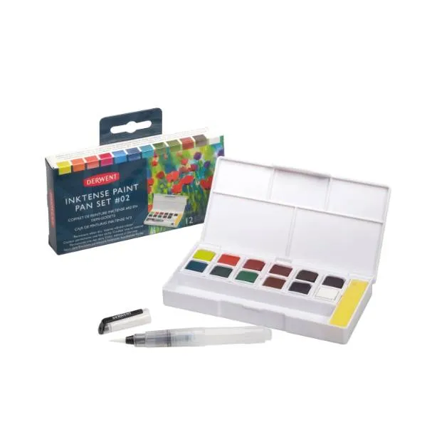 Derwent Inktense Paint pan 12 stk sæt 2