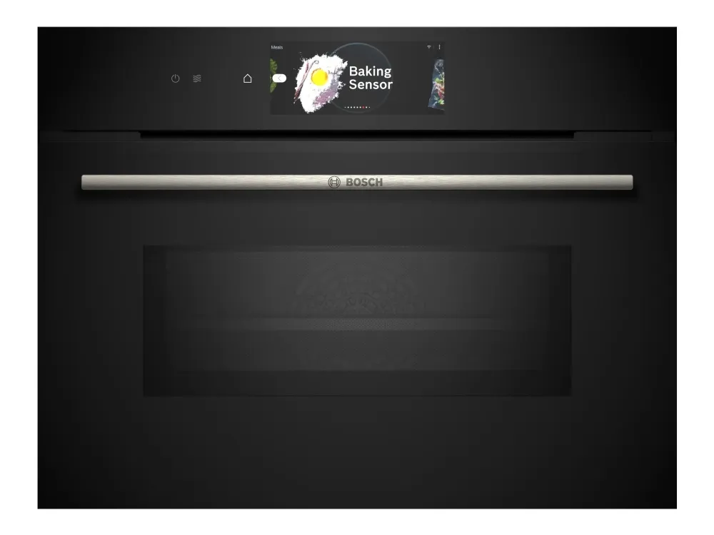Bosch Serie | 8 CMG778NB1 - Kombinasjonsovn - innebygd - Wi-Fi - fordypning - bredde: 56 cm - dybde: 55 cm - høyde: 45 cm - med selvrens - svart