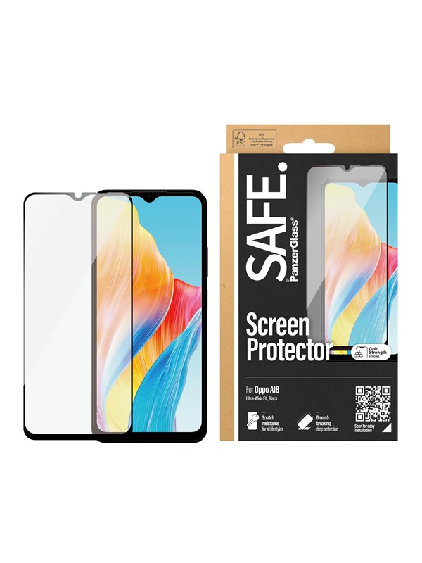 SAFE by PanzerGlass Screen Protector Oppo A18 | Ultra-Wide Fit