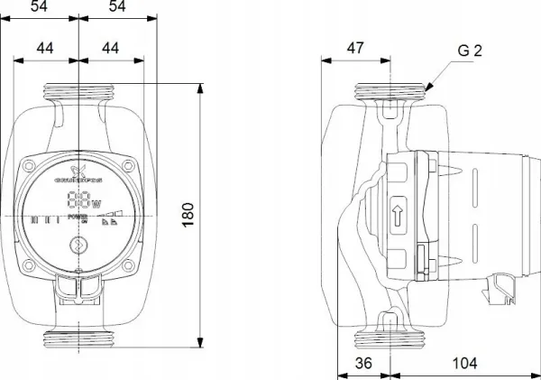 Grundfos Circulation pump Alpha1 32-80 1x230 V