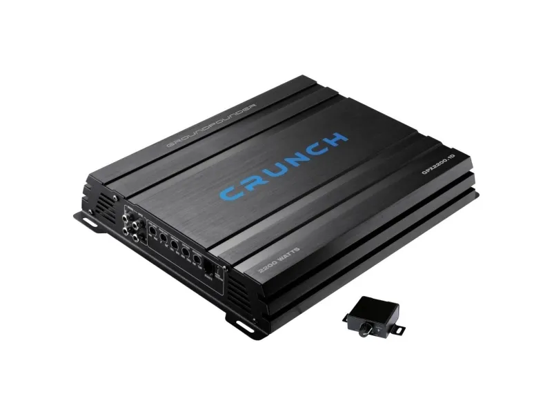 Crunch GPX2200.1D2 1-kanals digitalt bilsluttrinn 2200 W med lyd-/bass-/diskantkontroll (passer til: Universal)