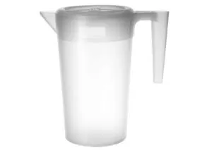 Plastkande 2 ltr. med hank og låg transparent